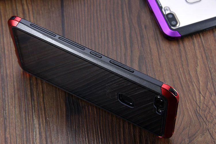 Luphie Nunchaku Airframe Metal Frame Air Barrier Tempered Glass Back Case Cover for vivo X20