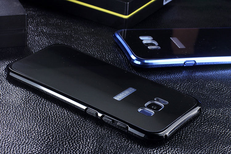 iy Rainbow Aluminum Metal Bumper Dazzle PC Back Cover Case for Samsung Galaxy S8 Plus & Galaxy S8