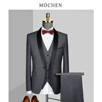 Серый три -набор (вверху+жилет+брюки)