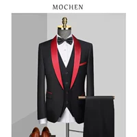 Черный комплект, жилет, штаны, 3 предмета