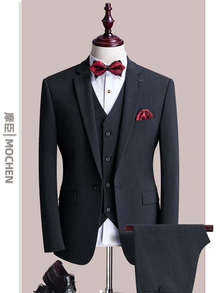 Мужской костюм, комплект, свадебное платье, корейский стиль, slim fit