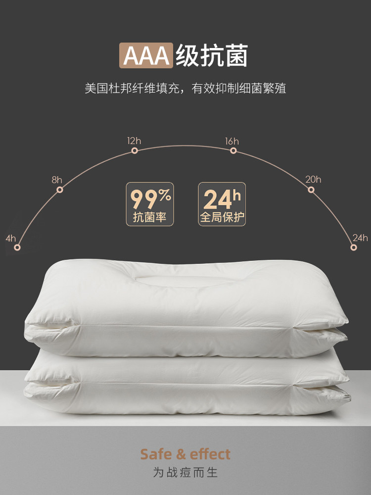 Seven-Star Hotel Pillow Summer Single Cotton Pillow Core Men's Home Sleep Aid Repair Sleep Special Pair