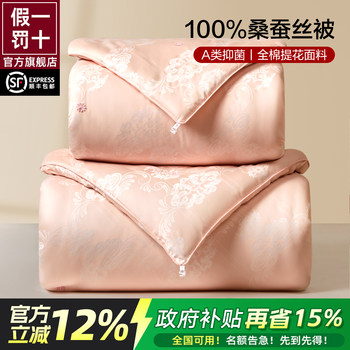 Authentic Silk Quilt 100% Pure Mulberry Silk Quilt Winter Quilt Thickened Cotton Quilt Core Two-In-One Quilt for Marriage and Children