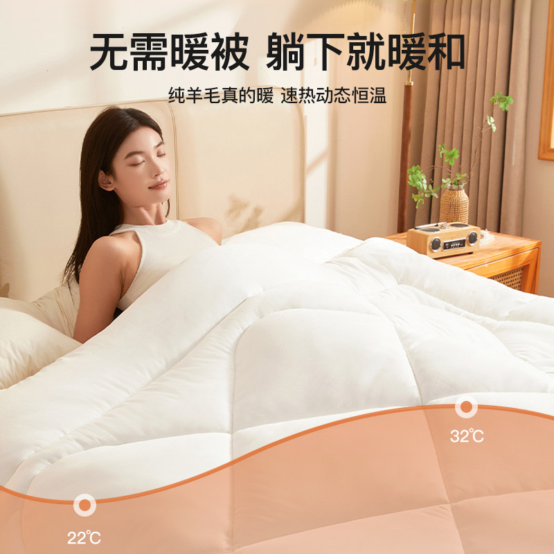 Australian Imported Wool Quilt 100 Pure Wool Quilt Winter Quilt Winter Quilt Thickeneded Warm Cashmere Quilt Core Winter