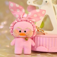 Розовая утка белая волна точка для волос (с ключей)