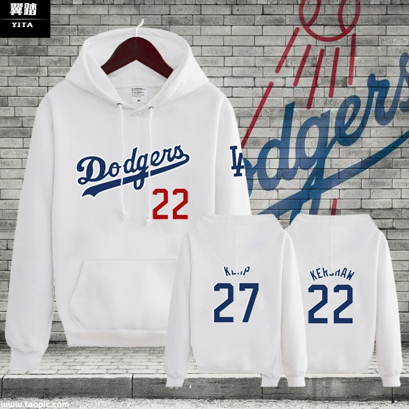 Los Angeles Dodgers đồng phục Áo khoác bóng chày nam và quần áo bóng của phụ nữ cộng với áo len trùm đầu áo len - Đồng phục bóng chày