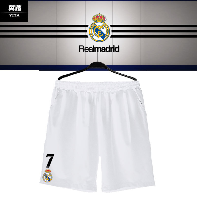 Real Madrid 23-24 New Season Football Fans Cristiano Ronaldo Vinicius Quick-Drying Shorts Men's Five-Point Shorts Sports Mid-Length Pants