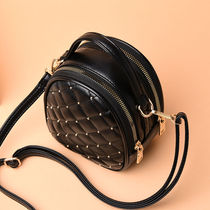 Womens bag autumn 2021 new fashion mini bag double oblique cross shoulder bag fashion wild black