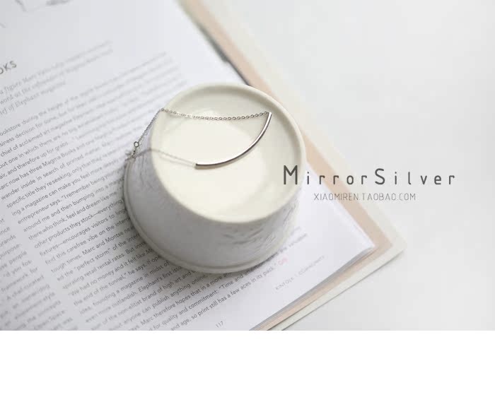 S925 sterling bạc nữ trang Hàn Quốc văn học tinh tế mô hình ống bạc tốt tươi đơn giản hoang dã thanh vuông hình học vòng chân nữ vòng chân