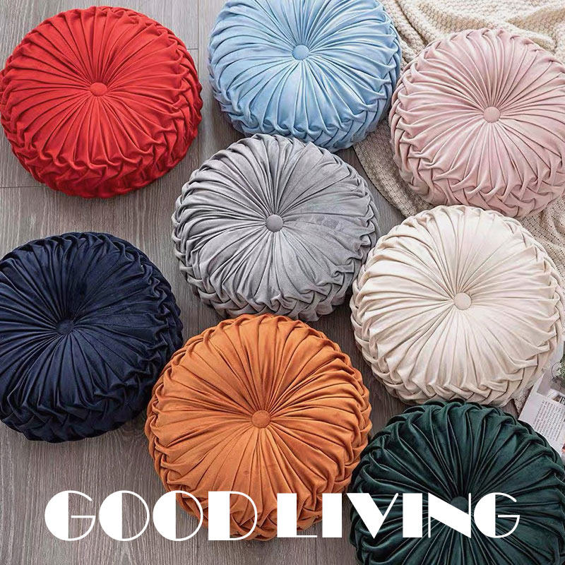 Nordic small pumpkin by pillow light lavish suede with pillow living-room sofa Wheel round bushel floating window cushion tatami