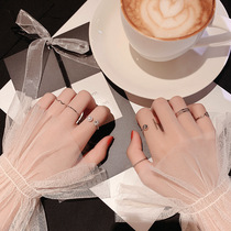 Korean version of the trend net red joint ring female ins fashion personality adjustable index finger ring tail ring set combination ring