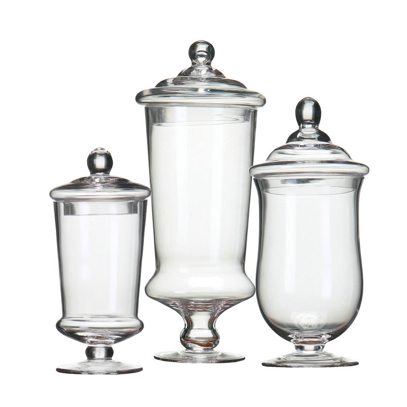 Eurostyle Transparent Storage Tank Candy Jar Sugar Cylinder Creative Wedding sweet taster Kitchen Soft Decorated Display Pendulum