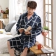 Áo ngủ nữ mùa thu và mùa đông san hô lông cừu đồ ngủ nam dày lên yukata gợi cảm flannel vài áo choàng tắm