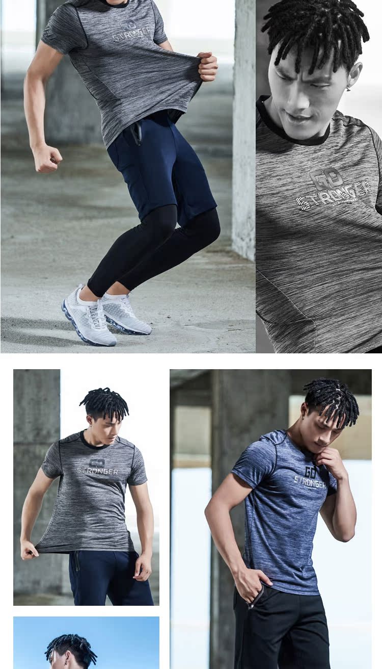 Áo thun thể thao nam Li Ning ngắn tay 2018 hè mới chính hãng áo thấm hút mồ hôi văn hóa áo sơ mi nam ngắn tay áo thun the thao nam adidas có cổ