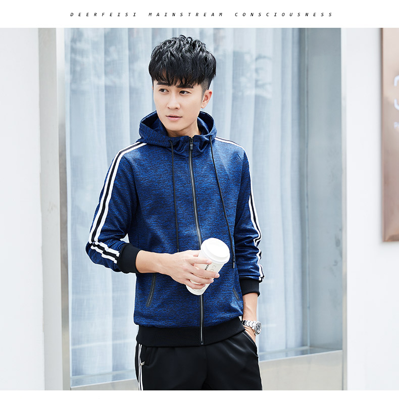 Bộ đồ thể thao nam mùa xuân và mùa thu mới bộ quần áo thể thao