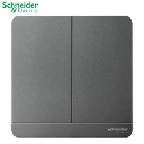Schneider Yishang white two-position multi-control switch panel dusk gold fluorescent gray double three-control switch halfway through