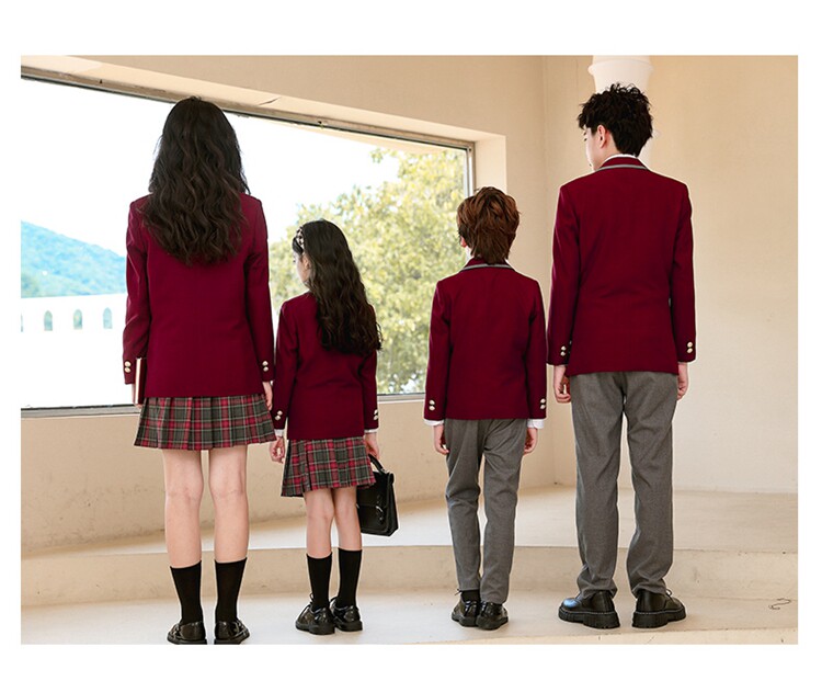 Форма для школьников и студентов для детского сада, детский бордовый комплект, в британском стиле, стиль, 3 предмета 