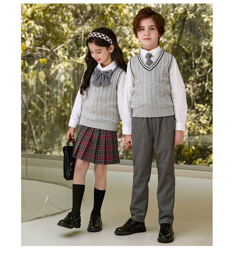 Форма для школьников и студентов для детского сада, детский бордовый комплект, в британском стиле, стиль, 3 предмета 