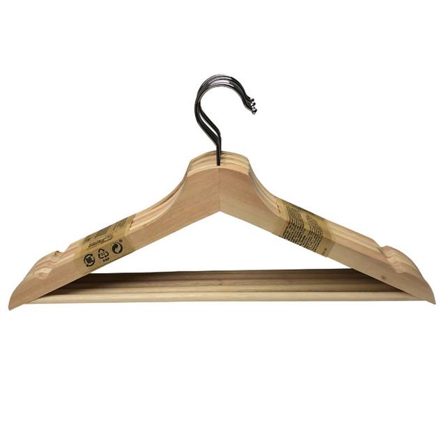 IKEA Boomerang ໄມ້ແຂງ hangers ສີໄມ້, ບ່າກ້ວາງ, traceless, ບໍ່ເລື່ອນ, ທົນທານ hangers ເຄື່ອງນຸ່ງຫົ່ມ, 5-pack, ສົ່ງຟຣີ