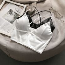 Harness vest female inner hitch bottom small suit chest cushion Sexy short and beautiful back bra integrated crossbar blouse blouse