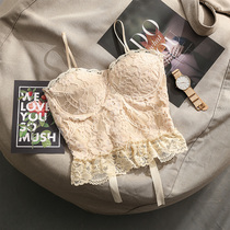 Strap Beauty Body Lace Small Harnesses Vest Woman Inner Hitch Bottom Chest Cushion Beauty Back External Wearing Fish Bones Shapewear Blouse Blouse