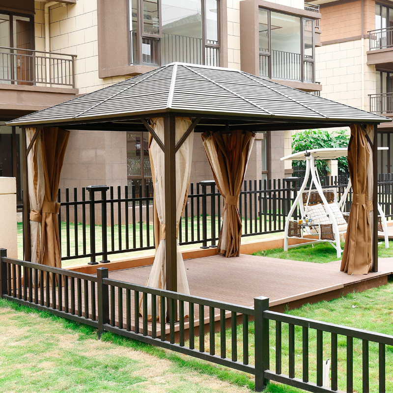 Outdoor hexagonal gazebo Courtyard Aluminum awning Outdoor Garden Balcony pergola Cottage Leisure farm Outdoor room