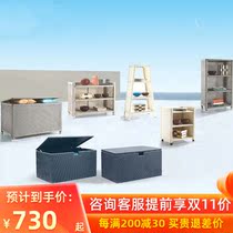Wally Bell Veng furniture rattan storage cabinet imitation rattan storage box bookshelf bookcase kitchen cabinet storage rack