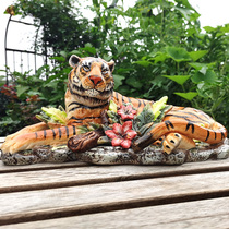 Ceramic Tiger Swing Piece Zodiac Home Office Swing Piece Tigers of Tigers Furnishing Tabletop Decoration Home Swing of Gift Gift