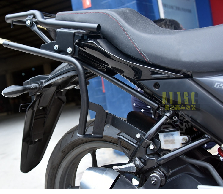 Suzuki GSX155 geek side box 150F side box Xia De side box tail trunk trunk phía sau thay đổi kệ - Xe gắn máy phía sau hộp cốp sau xe máy