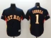 MLB jersey Astros team Astros thêu đồng phục bóng chày số 1 CORREA tay ngắn thi đấu đào tạo đội nam quần áo - Thể thao sau