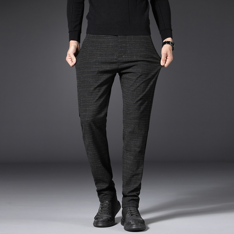 In autumn and winter 2019 new business fashion men and Korean version of pants men to practice small foot trousers