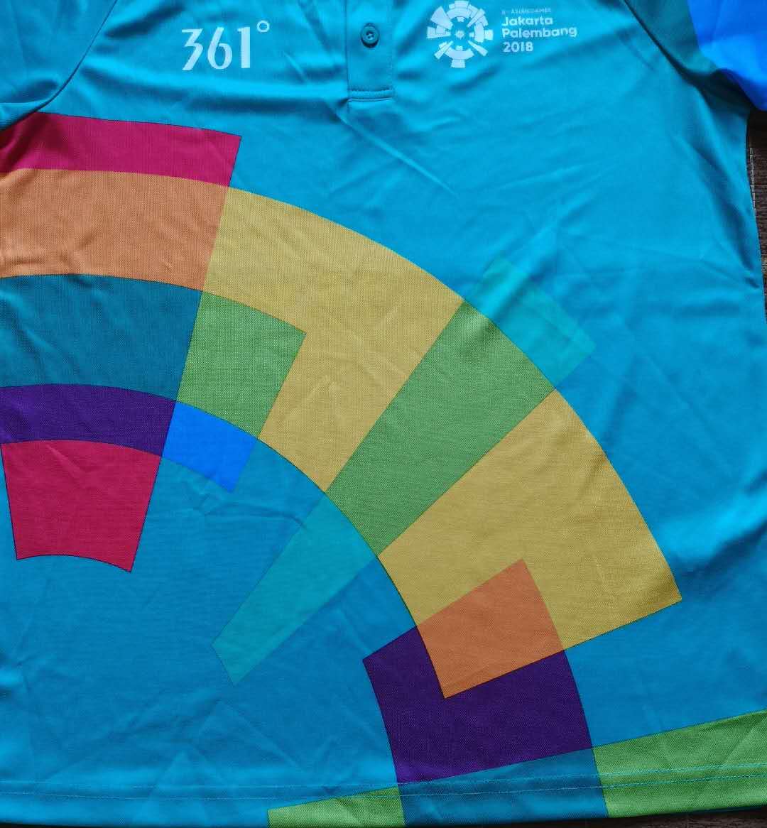 361 tài trợ cho Jakarta Games 2018 Đoàn đại biểu Trung Quốc áo ngắn tay áo POLO ngắn T - Áo polo thể thao áo polo đen