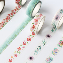 Handbooks ben 15mm and paper adhesive tapes Cartoon Colour Japan DIY Handmade Flora Plant Family H4