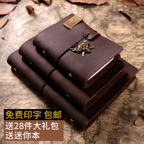 Living Page Clip Handbooks Ben Retro Travel Notebook Calf Leather Diary notepad A5A6A7 Handbooks Ben