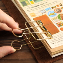 Hand Tent Notebook Retro Bill Clip Metal Hollowed-out Long Tail Clip Office Containing Clip Hand Ledger