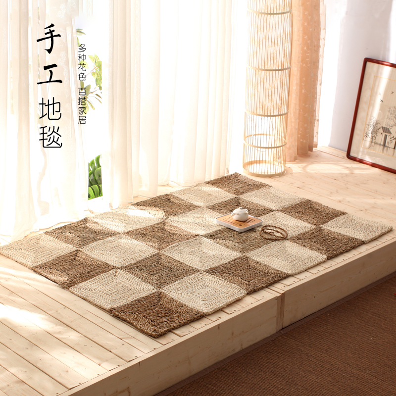 Household Japanese-style straw carpet handmade mat tatami mat living room sweat steam room crawling mat bay window mat customization