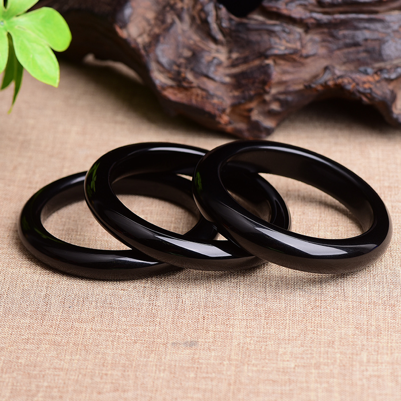 Natural Obsidian Heritage Bracelet for Women, Black Crystal Jewelry Bracelet, Couple Style, Birthday Gift, Original Design