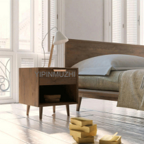 North American Black Walnut Bedside Cabinet Modern Simple Bedside Cabinet Solid Wood Single Smoking Double Smoking Bedroom Locker