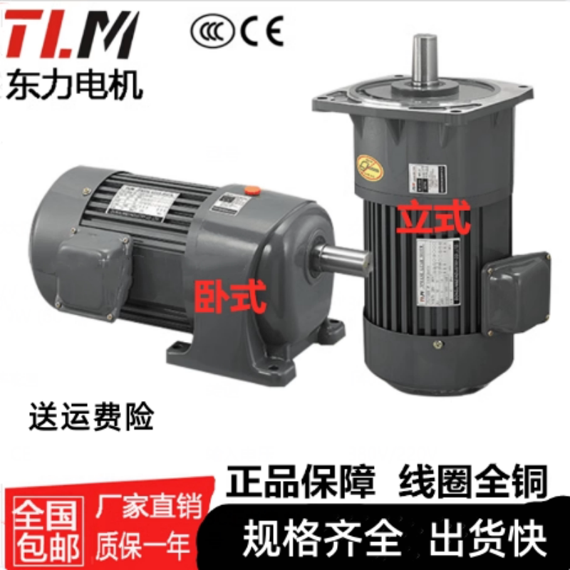Dongli Geared Motor 380V Horizontal 400W Chip Removal 750W Variable Frequency Speed Regulation 1500W Vertical Gear Motor 220