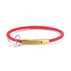 PUNKGUGU3MM braided leather rope diy transfer beads wearable gold beaded bracelet semi-finished red rope bracelet