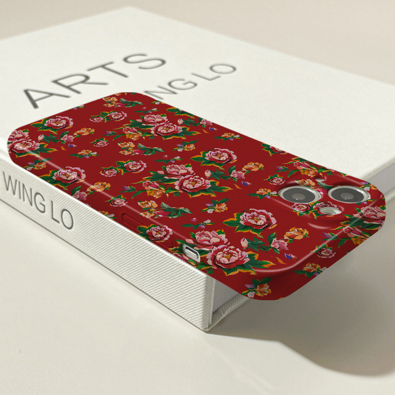 Phone Case With Vibrant Floral Design Stylish Protective Cover_voghion.com
