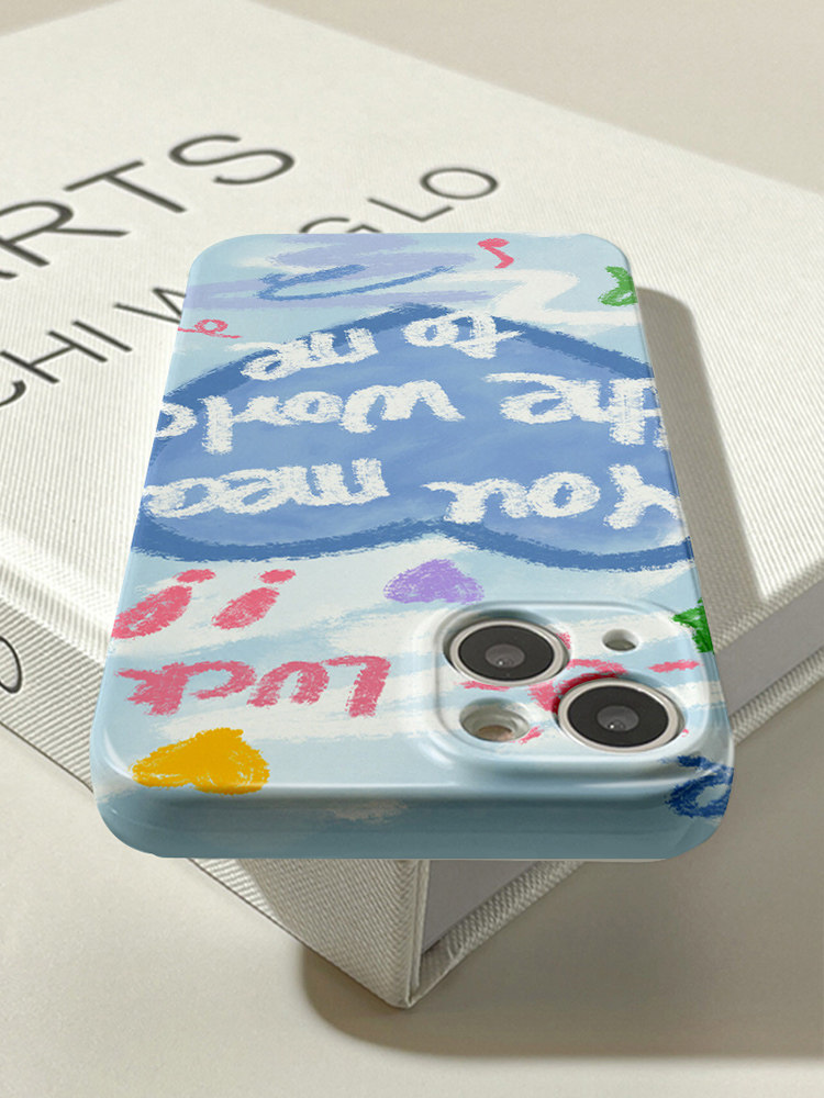 【 BONJOUR 】 Love Blue Crayon Graffiti English//Recommended by the blogger//Share Good Plants and Grass_voghion.com