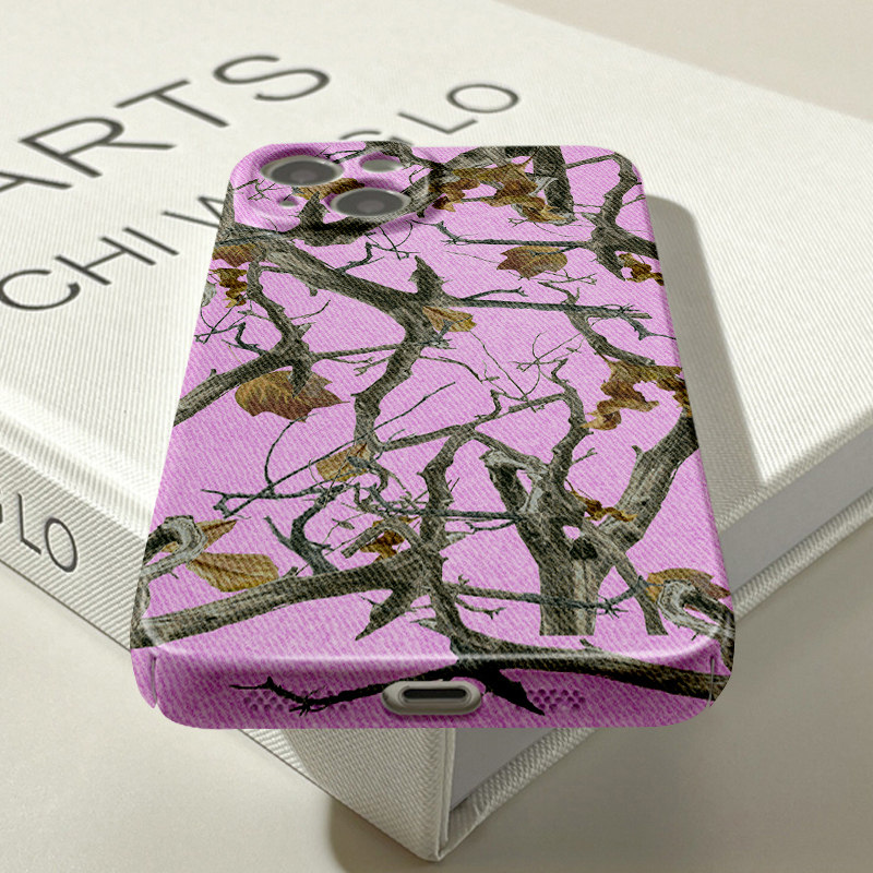 Denim Phone Case Cover Diagonal Visual Design Withered Tree Style_voghion.com