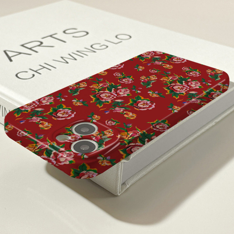 Phone Case With Vibrant Floral Design Stylish Protective Cover_voghion.com
