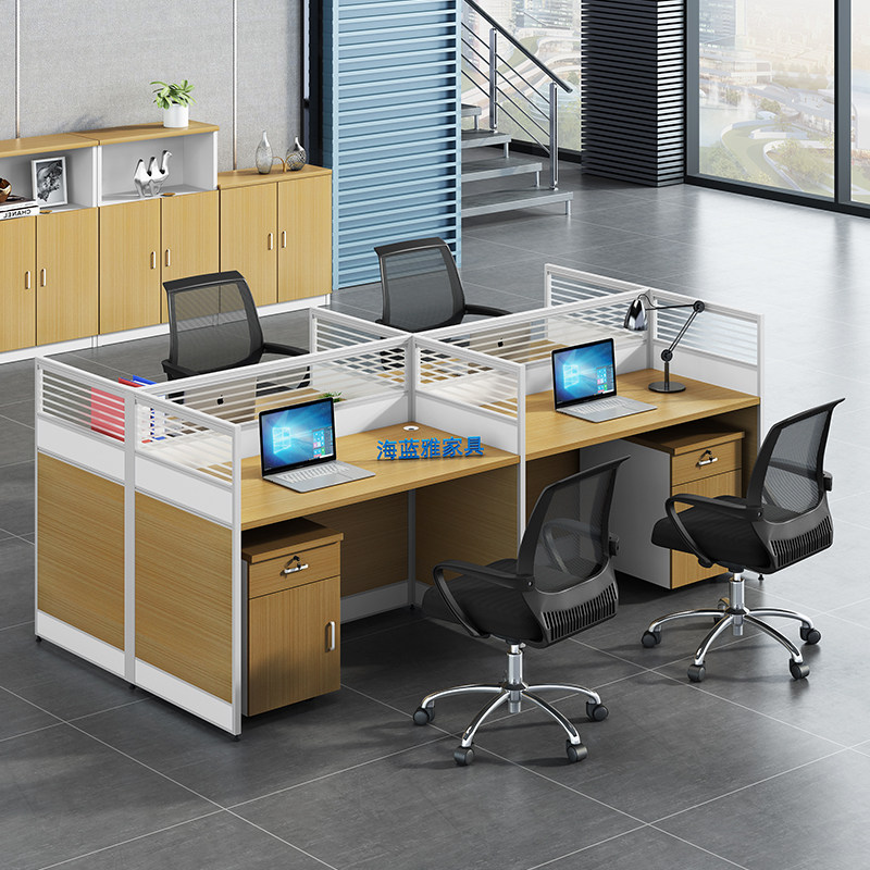 Office furniture staff table screen card table staff table office desk and chair combination simple modern 2-4-6 people