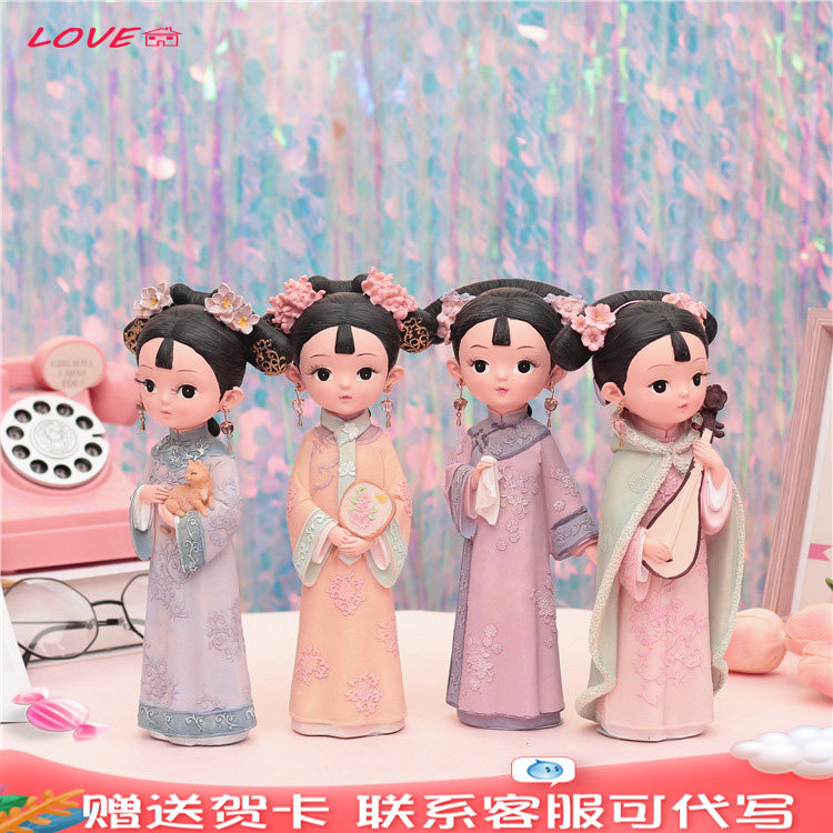 Palace ancient style girl small Gege hand as decoration children decoration room girl heart birthday gift