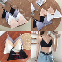 Original Jiu Mezi Real beat Han Wind chic base paragraph Brief about 100 lap comfort big chest display small free steel ring bra underwear