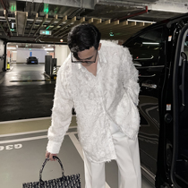 (VERA KANE) Korean ins Senior Ruffian handsome niche design casual loose long sleeve shirt trend man