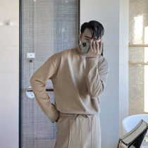 (VERA MENS)Korea ins tide loose casual solid color knitted semi-turtleneck bottoming shirt long-sleeved T-shirt men