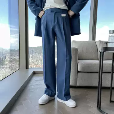 (VERA KANE) Korean ins casual loose simple niche design straight wide legs hanging pants tide man